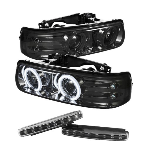 Headlight Assemblies Carpart4u PRO-YD-CS99-CCFL-SM+8LED-BK