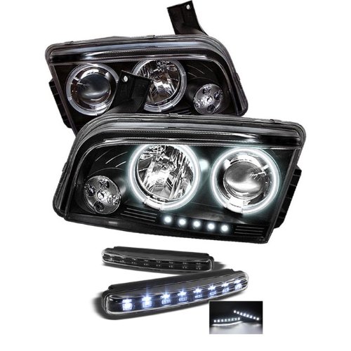 Headlight Assemblies Carpart4u PRO-YD-DCH05-CCFL-BK+8LED-BK