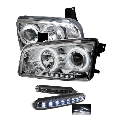 Headlight Assemblies Carpart4u PRO-YD-DCH05-CCFL-C+8LED-BK