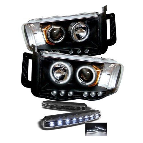 Headlight Assemblies Carpart4u PRO-YD-DR02-CCFL-BK+8LED-BK