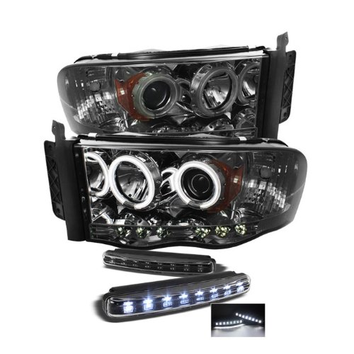 Headlight Assemblies Carpart4u PRO-YD-DR02-CCFL-SM+8LED-BK