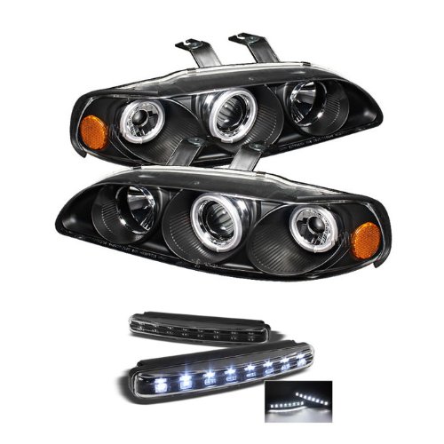 Headlight Assemblies Carpart4u PRO-YD-HC921P-23D-CCFL-BK+8LED-BK