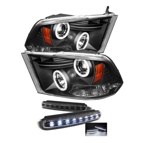 Headlight Assemblies Carpart4u PRO-YD-DR09-CCFL-BK+8LED-BK