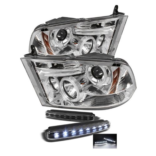 Headlight Assemblies Carpart4u PRO-YD-DR09-CCFL-C+8LED-BK