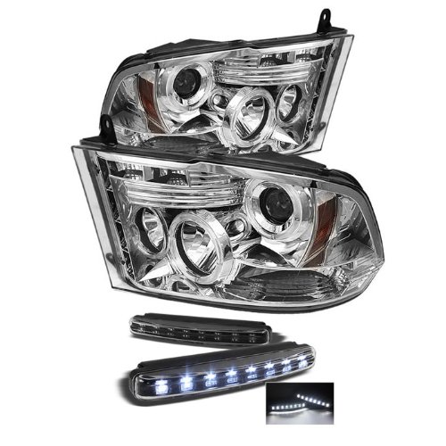 Headlight Assemblies Carpart4u PRO-YD-DR09-HL-C+8LED-BK