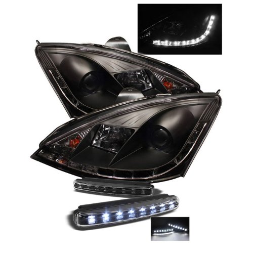 Headlight Assemblies Carpart4u PRO-YD-FF00-DRL-BK+8LED-BK