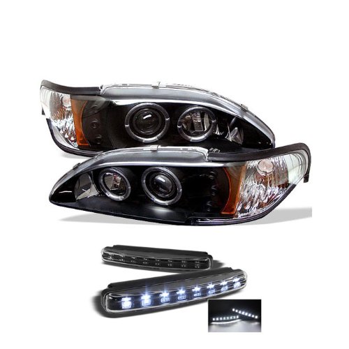 Headlight Assemblies Carpart4u PRO-YD-FM94-1PC-AM-BK+8LED-BK