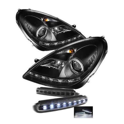 Headlight Assemblies Carpart4u PRO-YD-MBSLK05-HID-DRL-BK+8LED-BK