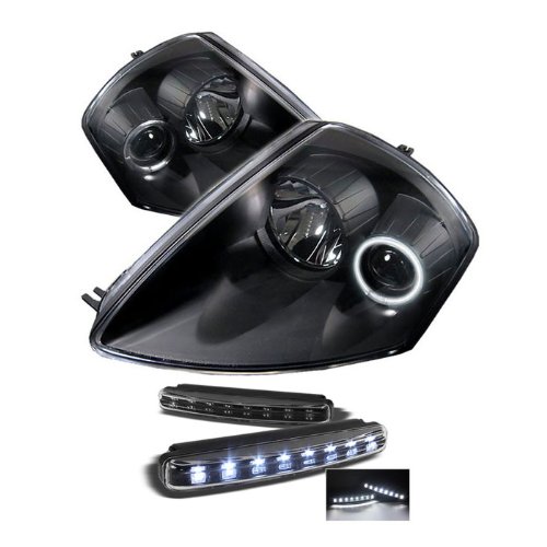 Mitsubishi Eclipse CCFL Black Projector Headlights Headlight Assemblies Carpart4u PRO-YD-ME00-CCFL-BK+8LED-BK