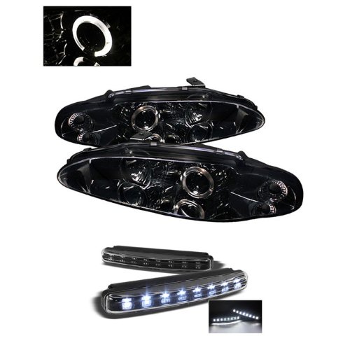 Headlight Assemblies Carpart4u PRO-YD-ME95-HL-SMC+8LED-BK