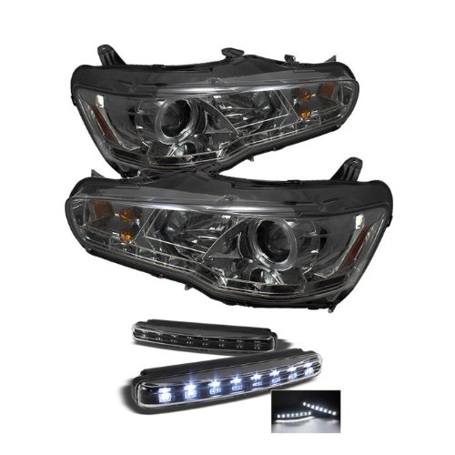 Headlight Assemblies Carpart4u PRO-YD-ML08-DRL-SM+8LED-BK