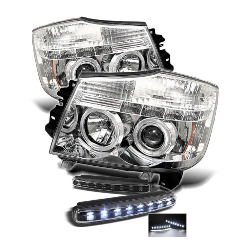 Headlight Assemblies Carpart4u PRO-YD-NTI04-HL-C+8LED-BK