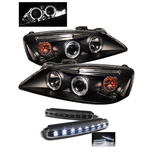 Headlight Assemblies Carpart4u PRO-YD-PG605-HL-BK+8LED-BK