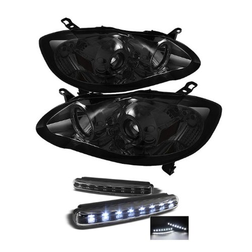 Headlight Assemblies Carpart4u PRO-YD-TC03-HL-SM+8LED-BK
