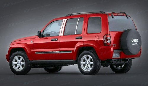 2002-2007 Jeep Liberty SES Chrome Pillar Posts 6 Pc. Body SES Trims SES-P258