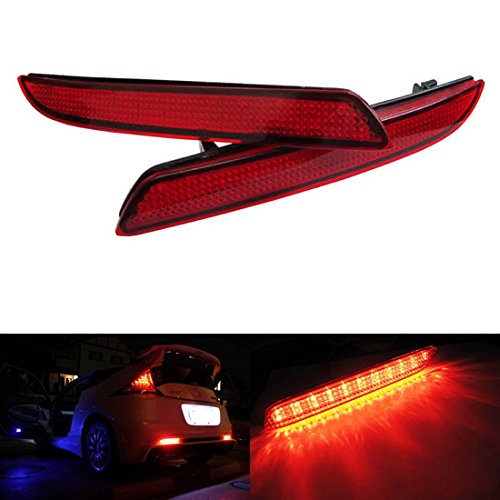 iJDMTOY Red Lens LED Bumper Reflector Lights For Honda CR-Z CR-V Insight Acura TSX Wagon Reflectors iJDMTOY 75-408-Red