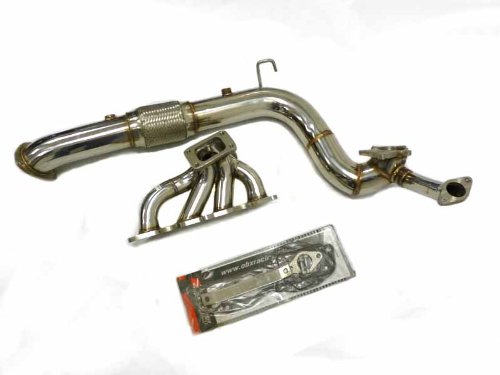 OBX Turbo Header Manifold Acura RSX All T3 Flange with Down Pipe Manifolds OBX Racing Sports THAAA67tb