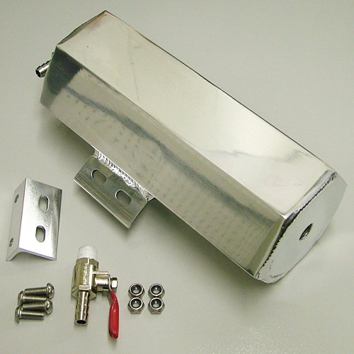 Speed 6572A Billet Aluminum Radiator Overflow Tank Hexagonal Polished 3 1/4 x8 Brackets SPEED UNLIMITED 6572