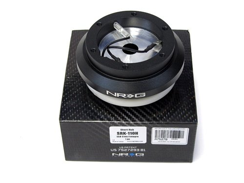 85 86 87 88 BMW 528e NRG Steering Wheel Short Hub Adapter Black Steering System NRG Innovations 1-NRG-SRK-E30H-4