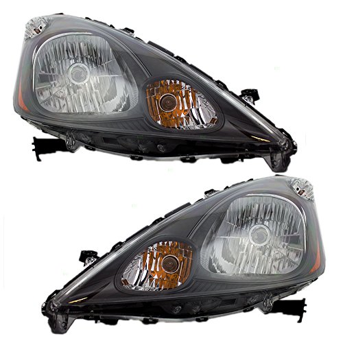 Driver and Passenger Headlights with Grey Bezels Replacement for Honda 33150TK6A01 33100TK6A01 Headlight Assemblies AUTOANDART 7221-0036LR