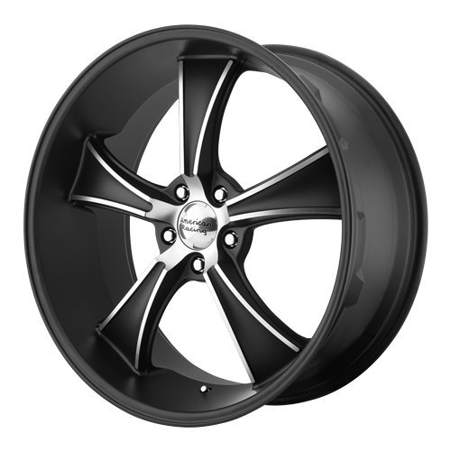 22x9 American Racing BLVD (Satin Black / Machined) Wheels/Rims 5x120 (VN80522949732) Car American Racing VN80522949732
