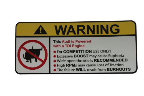 Audi TDI No Bull, Warning decal, sticker Decals tomkoz