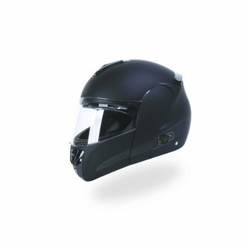 TORC T22B Interstate Modular Helmet with Blinc 2.0 Stereo Bluetooth Technology (Flat Black, X-Small) Helmets TORC T22B-FBK-XS
