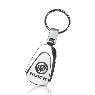 Buick Logo Chrome Metal Tear Drop Auto Key Chain, Official Licensed Key Chains Buick AG-KC3-BUI