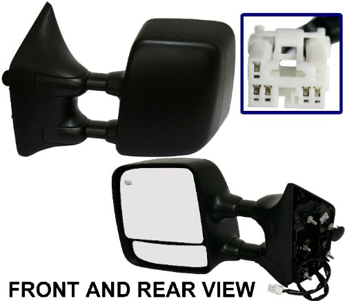 For Nissan TITAN 06-11 SIDE MIRROR DRIVER, POWER, HEATED, TELESCOPIC, FOLDING Mirrors Kool Vue NS77EL