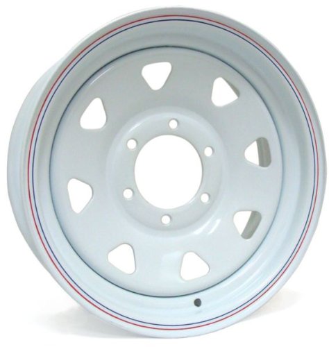 14x6 Sendel 8 Spoke Steel White Wheel Rim 5x114.3 5x4.5 0mm Offset 81.03mm Hub Bore Car Sendel S62-46545T