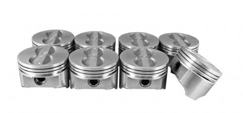 SBC 350 CID Pistons, Flattop 4 Valve Reliefs 1436 Std NEW SET OF 8 Pins Silvolite Pistons 1436