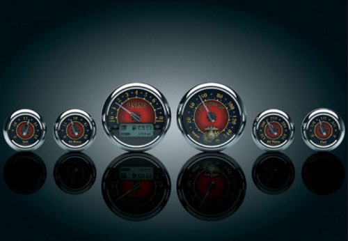 Kuryakyn 4673 USMC Medallion Gauge Kit Oil Pressure Kuryakyn 4673