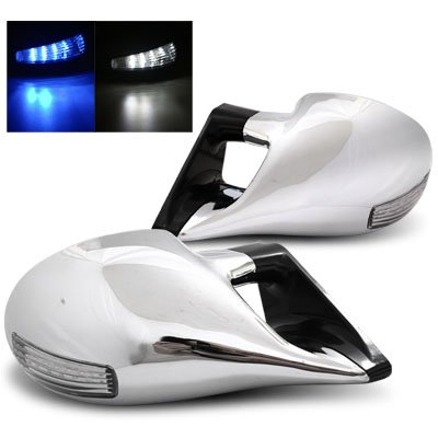 1992-1998 BMW E36 4DR M3 Style Manual Chrome Side Mirrors Flashers RS Type 2-RM-M3ML-CH-0101