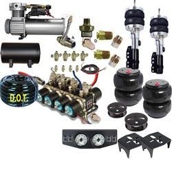 AirBagIt FBS-CAD-18-KIT3 Kit 1989-1993 Cadillac Deville Fleetwood Forward F Strut, R Bagkit With 0.33 Hp Small Compressor Air Suspension Kits Airbagit FBS-CAD-18-KIT3
