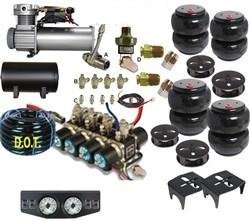 AirBagIt FBS-CHE-61-KIT3 Kit 1965-1970 Chevrolet Impala Caprice Belair Biscayne F And R Bagkit With 0.33 Hp Small Compressor Suspension Tools Airbagit FBS-CHE-61-KIT3