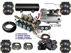AirBagIt FBS-FOR-58-KT3 Kit 2005-2006 Ford Freestyle F-Strut R-Bagkit With 0.33 Hp Small Compressor Air Suspension Kits Airbagit FBS-FOR-58-KT3