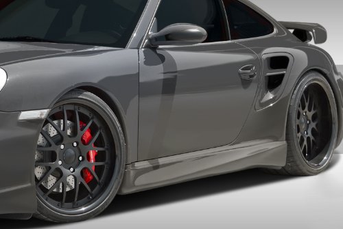 2005-2013 Porsche 997 C4 C4S Turbo Eros Version 1 Side Skirts Rocker Panels - 2 Piece Body Duraflex 107837