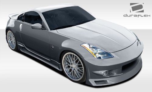 2003-2008 Nissan 350Z Duraflex J-Spec Body Kit - 4 Piece - Includes J-Spec Front Bumper Cover (107829) J-Spec Side Skirts Rocker Panels (107830) J-Spec Rear Lip Under Spoiler Air Dam (107831) Body Duraflex 107996