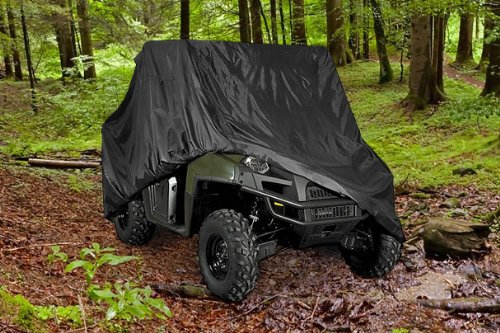HEAVY DUTY WATERPROOF SUPERIOR UTV SIDE BY SIDE COVER COVERS FITS UP TO 120L W/ ROLL CAGE BLACK COLOR ATV COVER RHINO RANGER MULE GATOR PROWLER YAMAHA PROWLER RANCHER FOREMAN FOURTRAX RECON 4x4 Vehicle Covers North East Harbor UTV120B