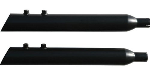 RUSH EXHAUST Rush Exhaust Big Louie Slip-On Mufflers 2.00 Baffle Slash Up Black 32012-200 Mufflers Rush 32012-200