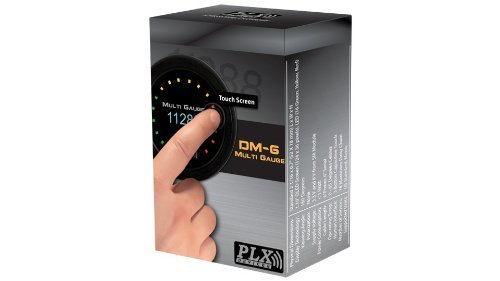 PLX Devices PLX DM-6 Black Touchscreen Automotive Multi-Gauge Information Display Modules PLX Devices PLX DM-6
