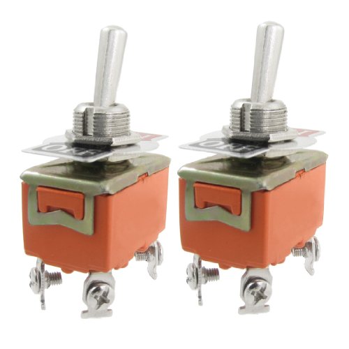 uxcell 2 Pcs AC 250V 15A Amps ON/OFF 2 Position DPST 4 Screw Terminals Toggle Switch Toggle Switches uxcell a12040900ux0554