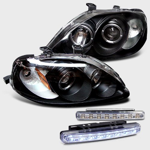 Headlight Bulbs RXMOTOR PRO-YD-HC99-AM-BK+CBL-DRL-8LED-C