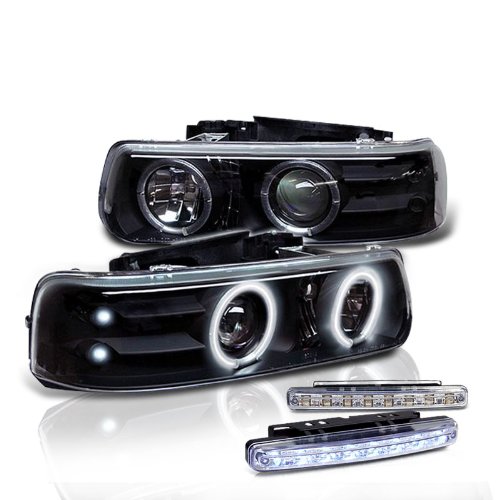 Headlight Bulbs RXMOTOR PRO-YD-CS99-CCFL-BK+CBL-DRL-8LED-C