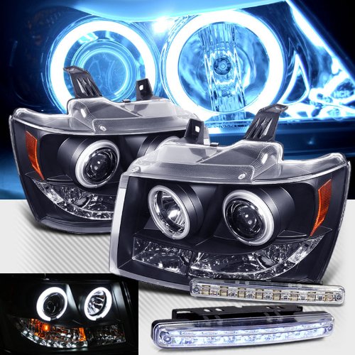 Headlight Bulbs RXMOTOR PRO-YD-CSUB07-CCFL-BK+CBL-DRL-8LED-C