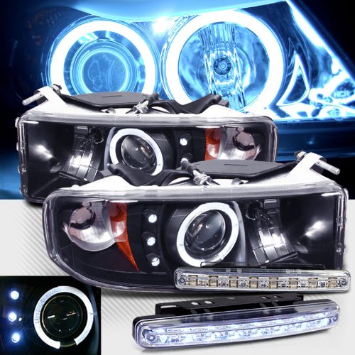 Headlight Bulbs RXMOTOR PRO-YD-DR94-CCFL-BK+CBL-DRL-8LED-C