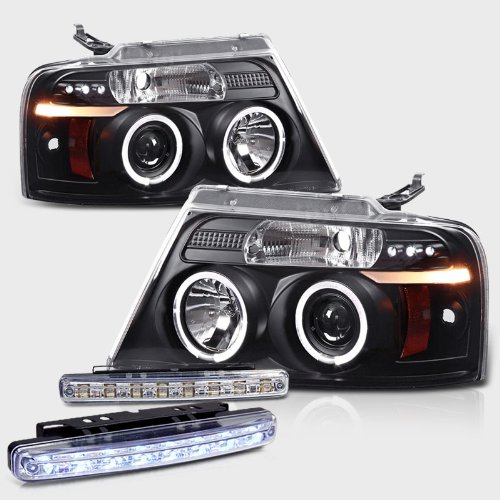 Headlight Assemblies RXMOTOR PRO-YD-FF15004-HL-G2-BK+CBL-DRL-8LED-C