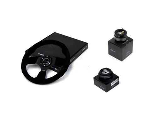 83-96 Mitsubishi Mighty Max NRG 320MM Steering Wheel + Hub + Quick Release Steering System NRG Innovations 3-NRG-SRK-100H-012S-E6