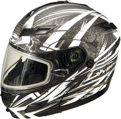 G-Max GM54S Highmark Helmet , Helmet Type: Modular Helmets, Helmet Category: Snow, Gender: Mens/Unisex, Primary Color: Black, Distinct Name: Flat Black/White/Silver, Size: XL G2544607 F.TC-15 Helmets Gmax G2544607 F.TC-15