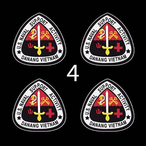 US Navy US Naval Support Activity Danang Vietnam SSI 3 (4)Four Decal Sticker Lot Decals 46730
